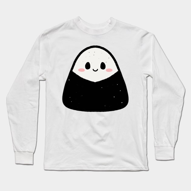 Kawaii Onigiri Long Sleeve T-Shirt by medimidoodles